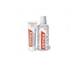 Elmex Anti-Caries Set Mouthwash 400ml and Toothpaste 75ml