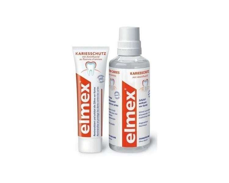 Elmex Anti-Caries Set Mouthwash 400ml and Toothpaste 75ml