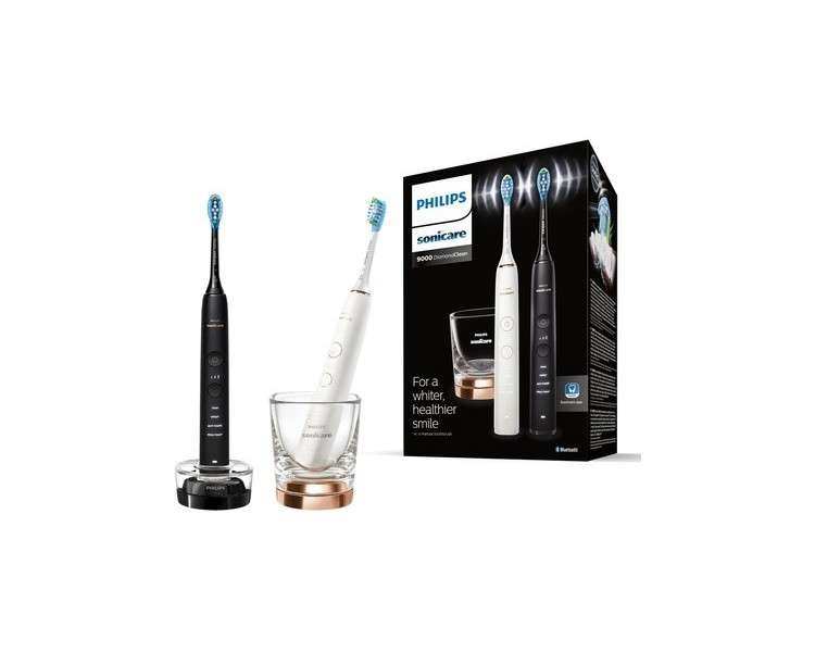 Philips Sonicare Sonic Electric Toothbrush with App Black and Rose Gold