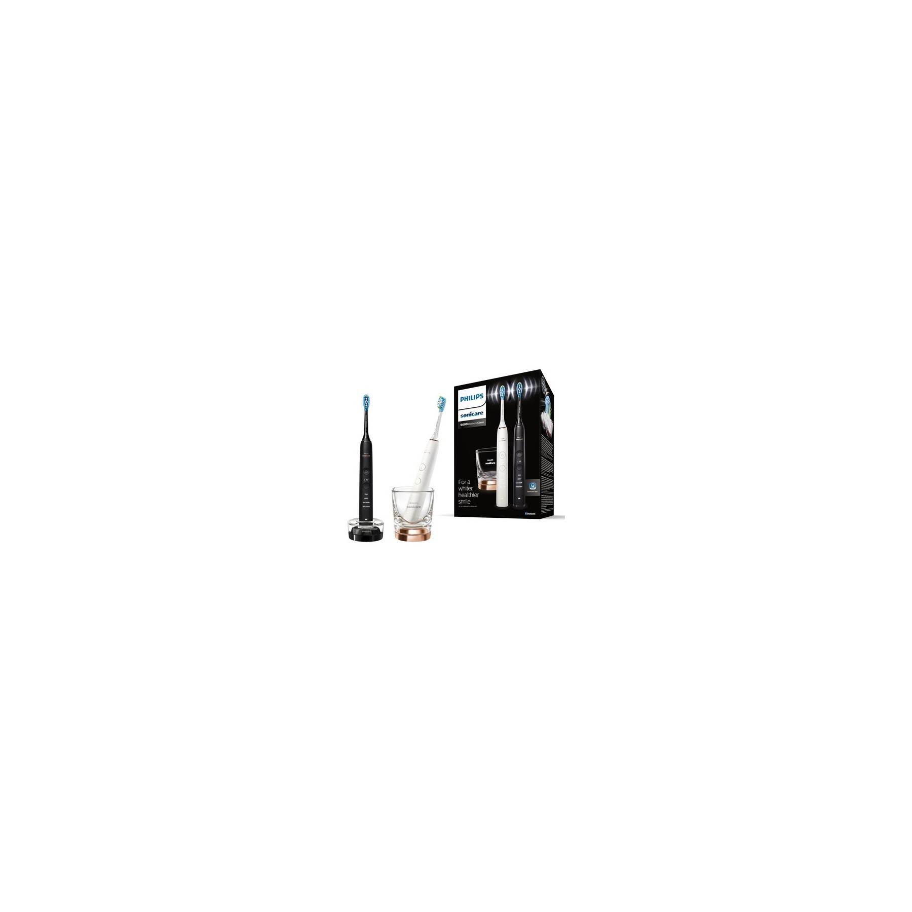 Philips Sonicare Sonic Electric Toothbrush with App Black and Rose Gold