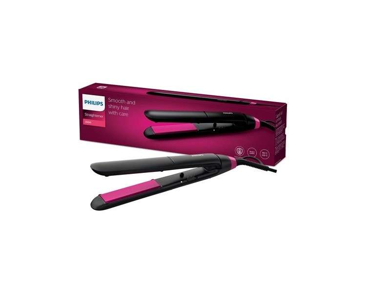 Philips Essential Hair Straightening Brush Black/Pink