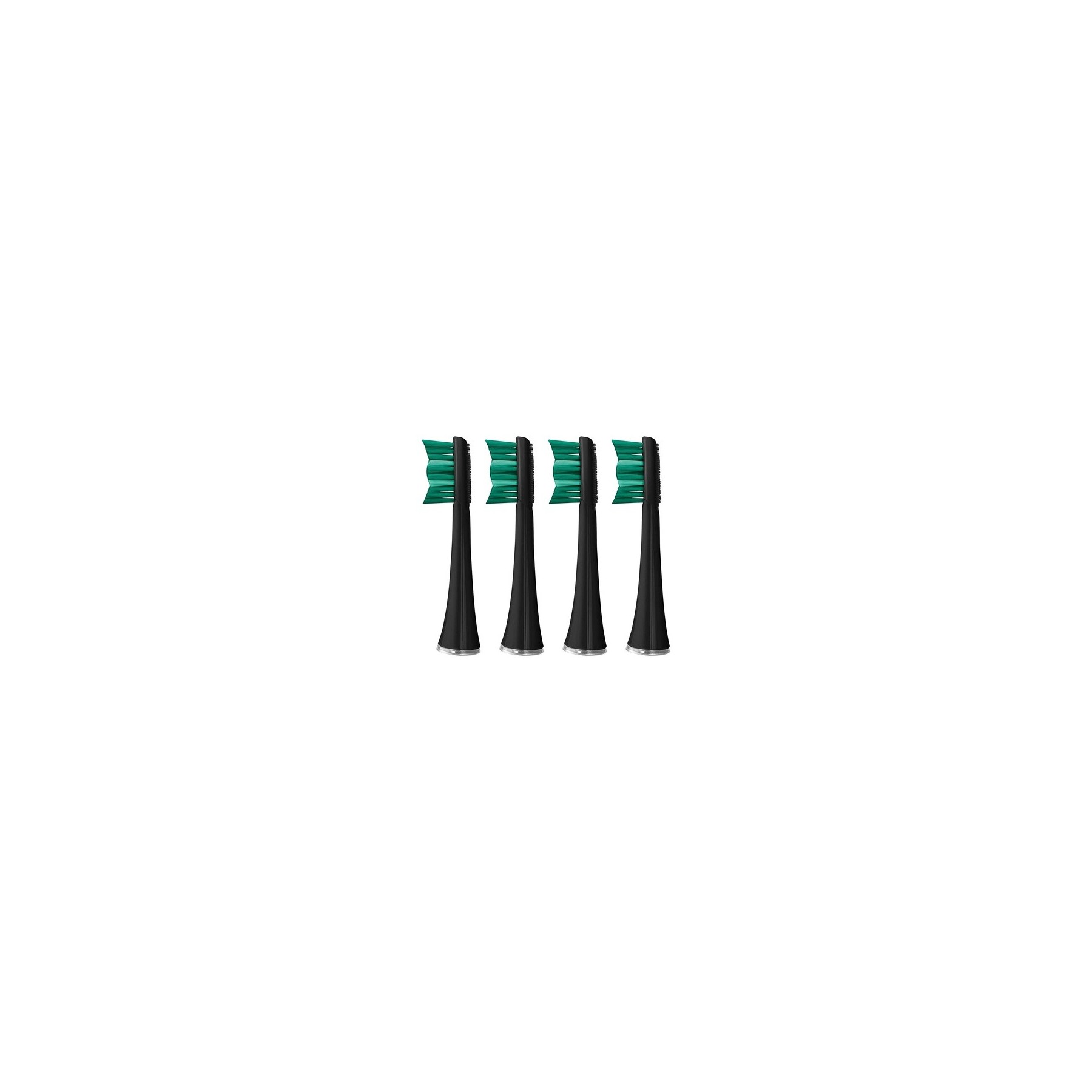 SENCOR SOX 004BK Replacement Heads Compatible with SENCOR SOC Toothbrushes 4 Pack Black