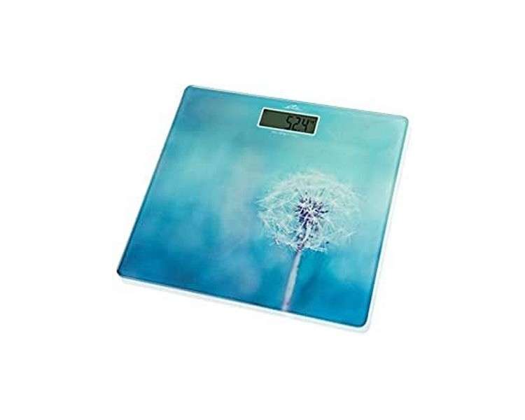 ETA Digital Breeze Glass Platform Bathroom Scale with LCD Display Blue