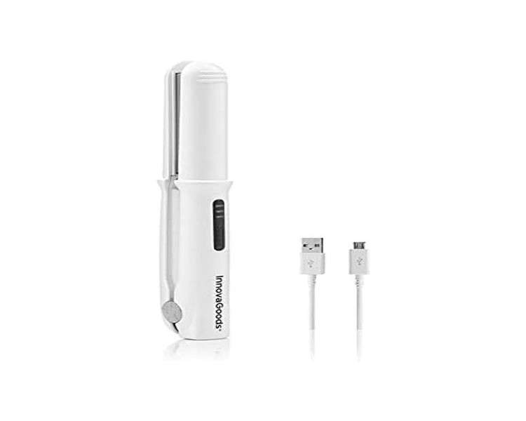 InnovaGoods Rechargeable Hair Straightener with Power Bank Hesser White