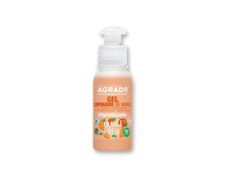Hydrophobic Gel Hand Cleaner Orange Fresh Sanitizer 78% Alcohol Without Rinse 80ml