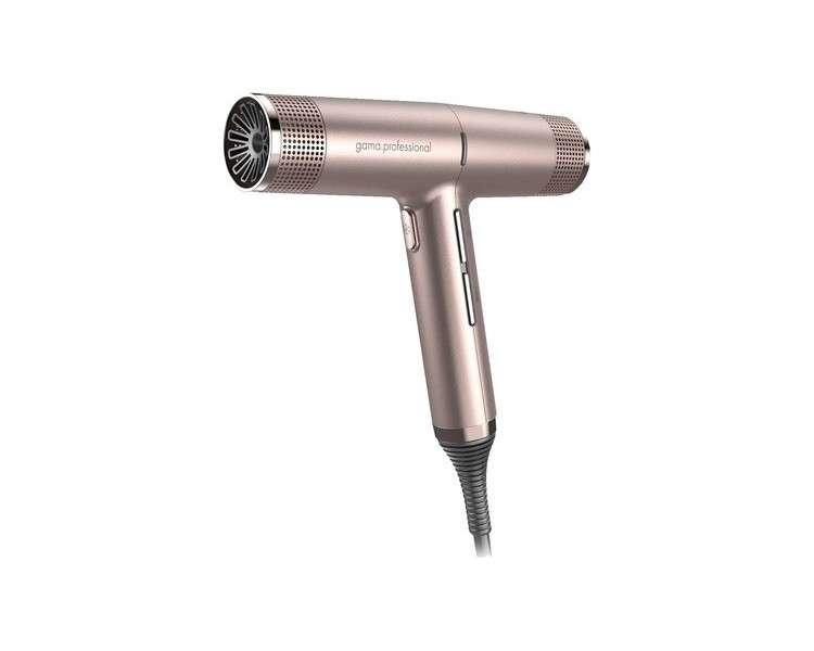 Gama Italy Professional iQ Perfect Hair Dryer - World's Lightest, ION Technology for Healthy and Shiny Hair, 30% Faster, Ultra Quiet, Only 294g, Pink