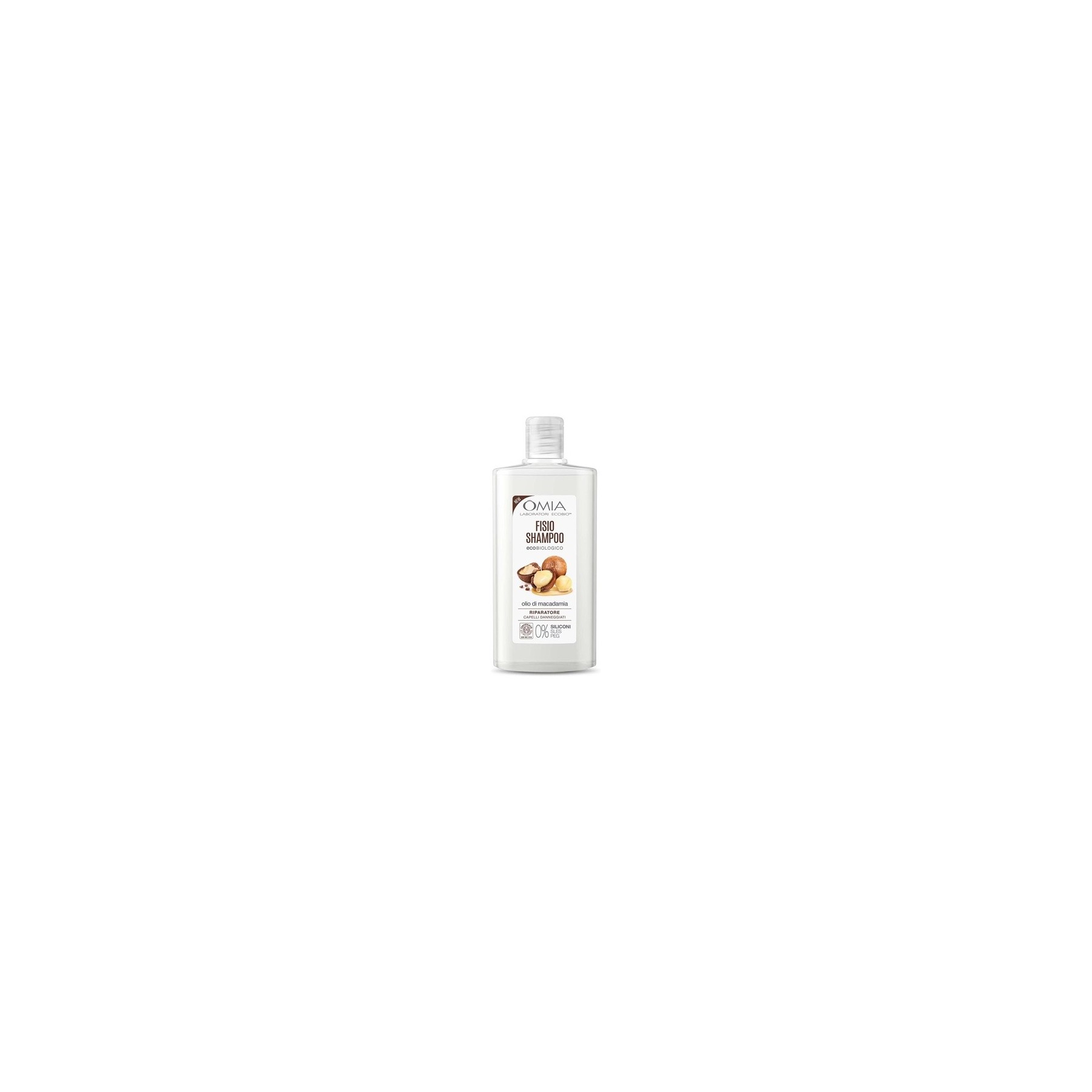 Omia Fisio Eco Bio Shampoo with Macadamia Oil for Damaged Hair 200ml