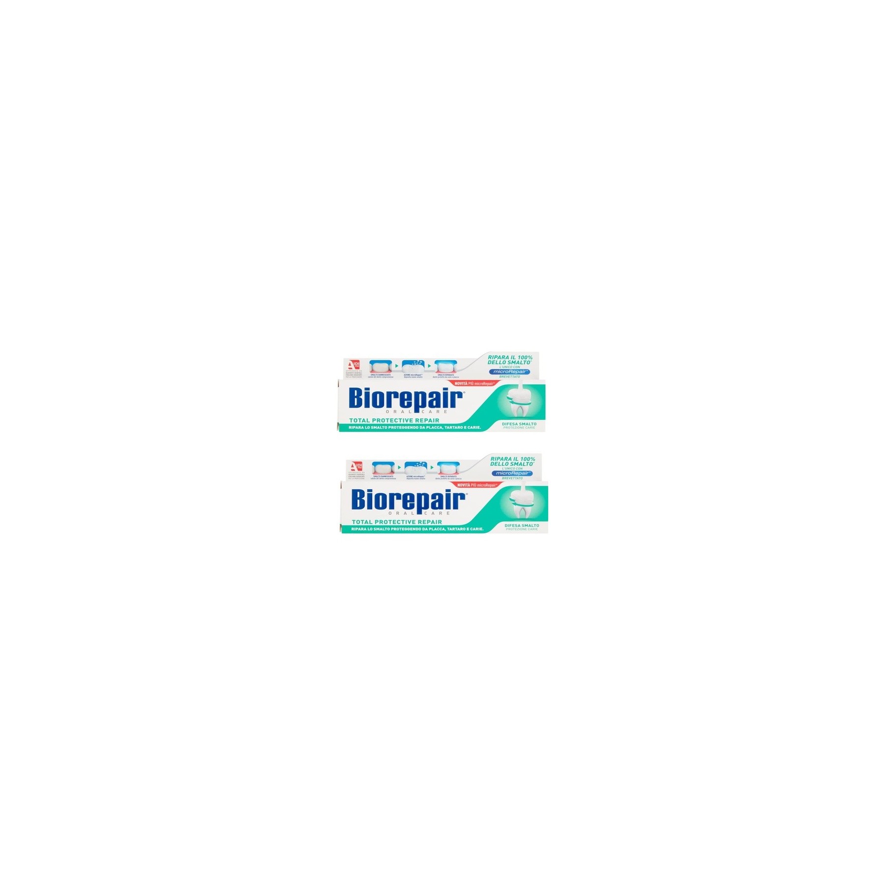 Biorepair Total Protective Repair Toothpaste 2.5fl.oz 75ml - Pack of 2