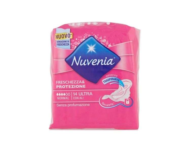 Nuvenia Normal Sanitary Pads with SecureFit Ultra Thin and Wings 14 Pads