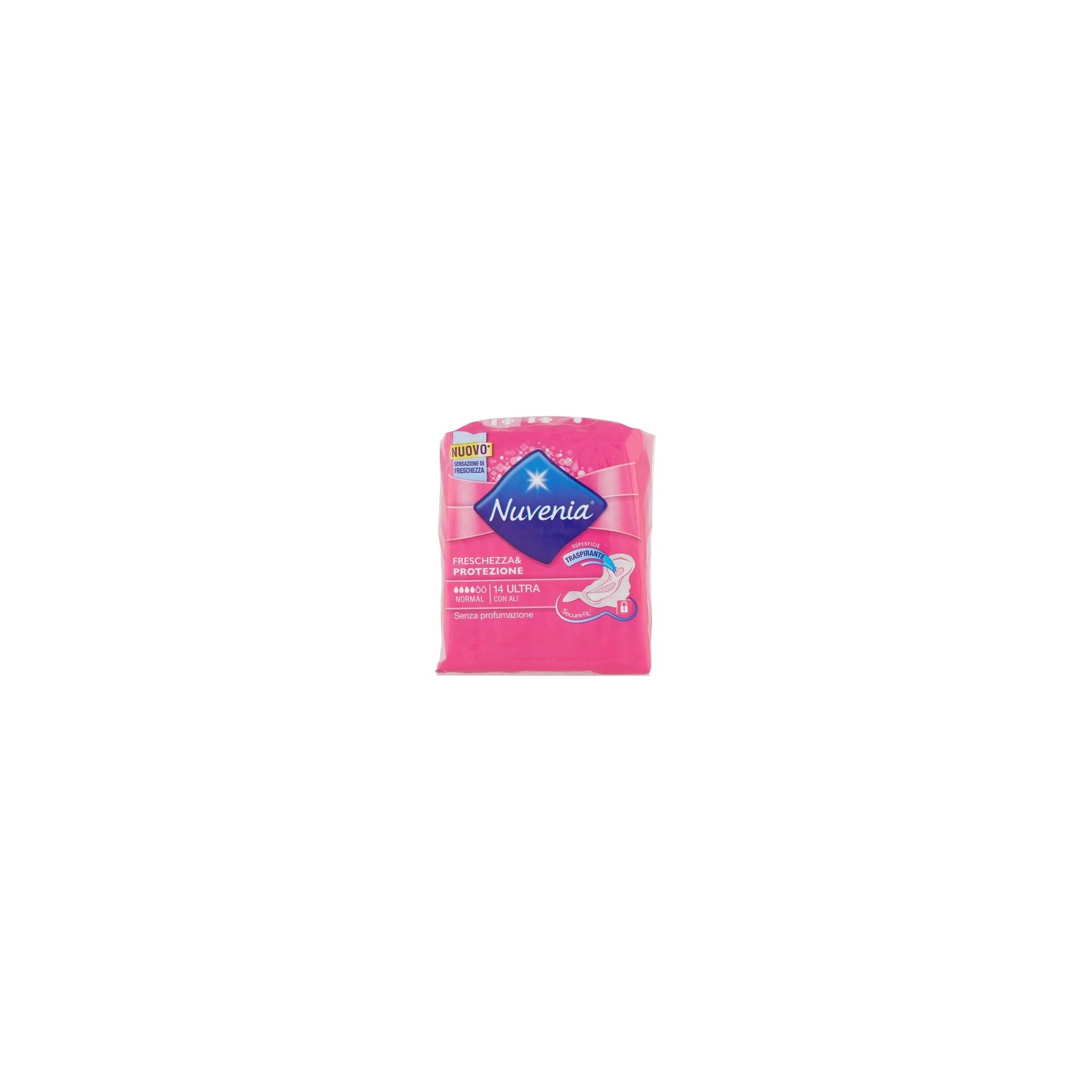 Nuvenia Normal Sanitary Pads with SecureFit Ultra Thin and Wings 14 Pads