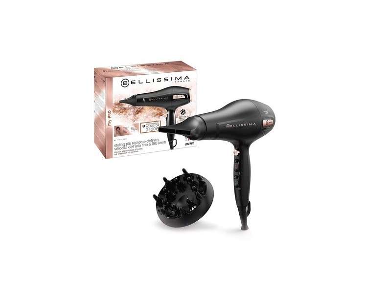 Imetec Bellissima My Pro P3 3400 Hair Dryer with Professional AC Motor and Ion Technology 2400W