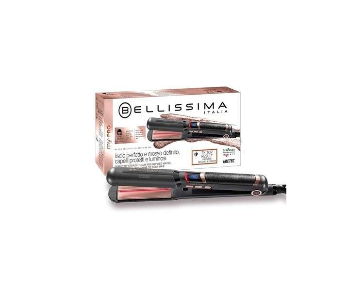 Imetec Bellissima My Pro Creativity Infrared B8 200 Infrared Technology Hair Straightener with Ceramic and Keratin Coated Plates 11 Temperature Settings 130°C - 230°C