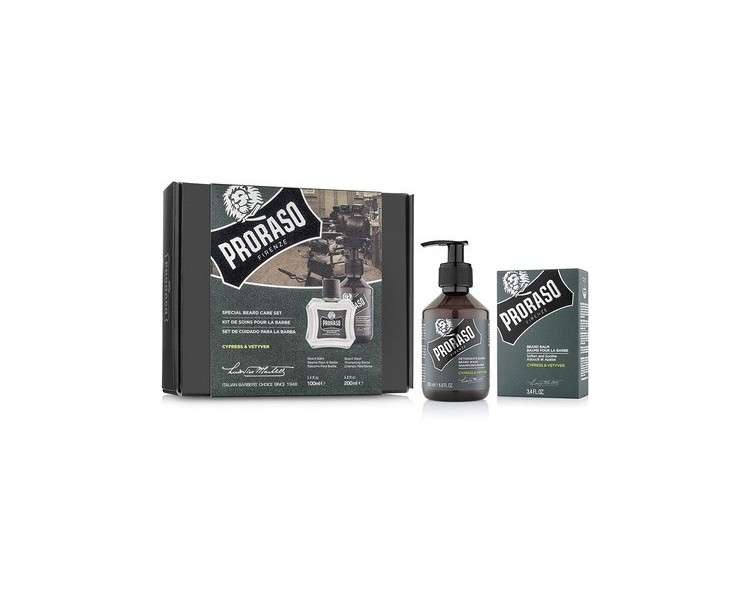 Proraso Cypress & Vetyver Beard Shampoo and Balm Duo Pack