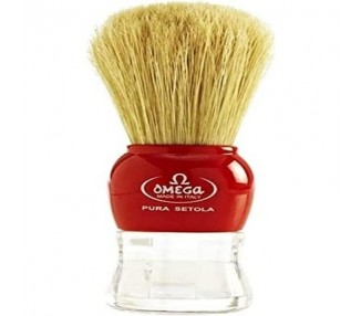 Omega 10072 Pure Bristle Shaving Brush - Red