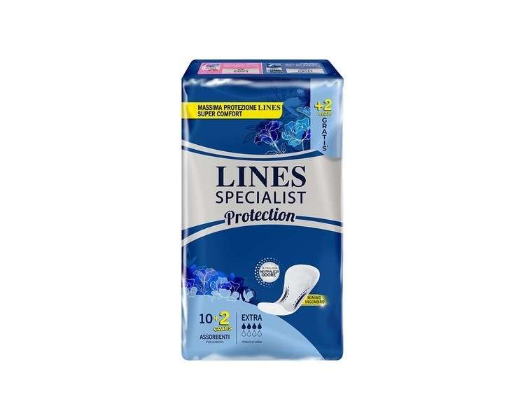 Lines Specialist Protection Extra Absorbent Light Incontinence Pads 12 Pack 270g