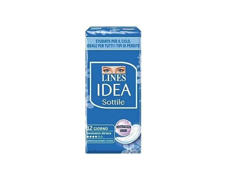 Idea Sottile Anatomical Day Absorbent 12 Pack