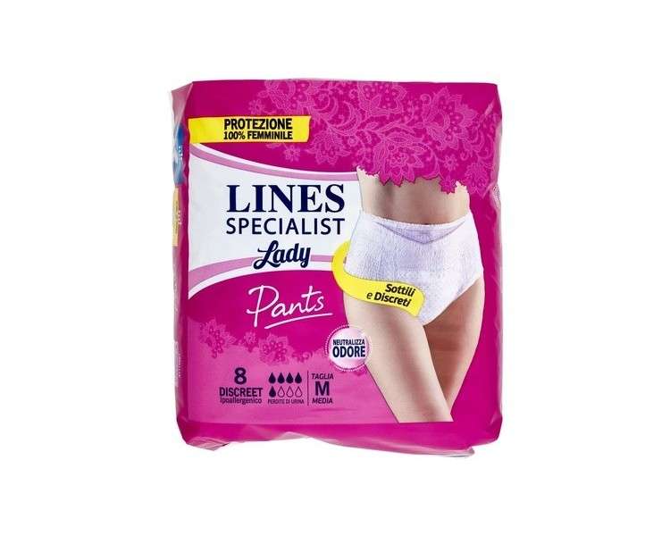 Lines Specialist Pants Discreet Urine Incontinence Pads Size M