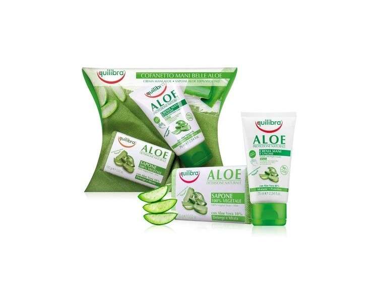 Equilibra Corpo Aloe Hand Cream and Vegetable Soap Gift Set