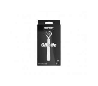 Gillette ProGlide Monochrome Razor for Men with Trimmer Blade for Precision and Glide Coating - White