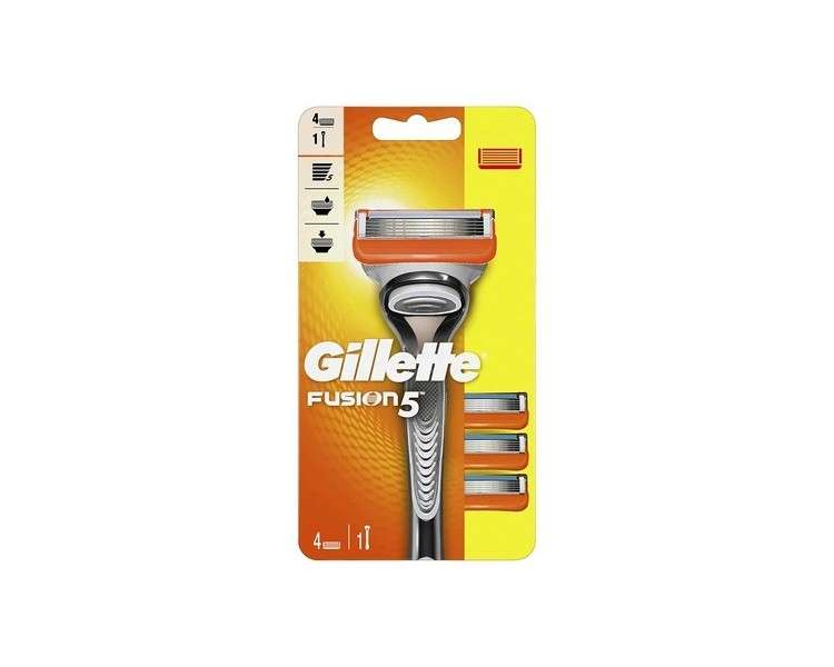 Gillette Fusion5 Men's Razor with 3 Blades and 5 Anti-Friction Blades for a Nearly Imperceptible Shave