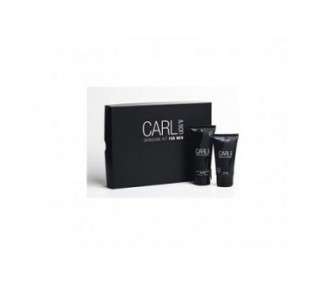 CARL&SON Facial Care Set for Men with Gel Cleanser 100ml and Face Scrub 75ml - Anti-Aging Vegan Cleansing and Peeling for All Skin Types
