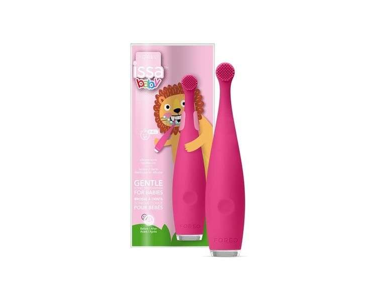 FOREO ISSA Baby Gentle Sonic Toothbrush for Babies 0-4 Strawberry Rose Lion