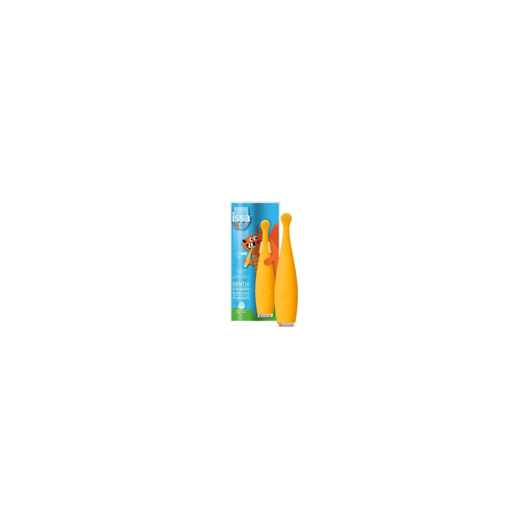 FOREO ISSA Baby Gentle Sonic Toothbrush for Babies Aged 0 to 4 Sunflower Yellow