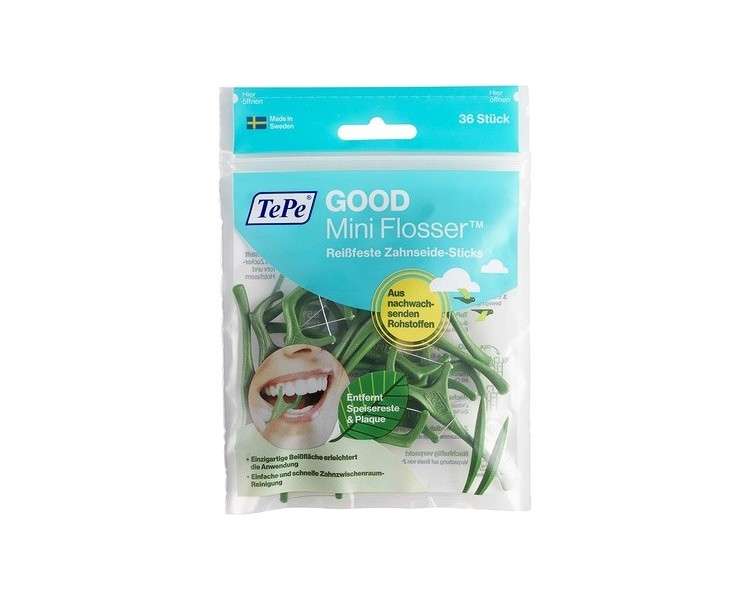 TEPE GOOD Mini Flosser Green 36 Pieces - Pack of 36