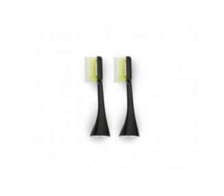 ToothWave Black Extra Soft/Large Replacement Brush Heads - Pack of 2