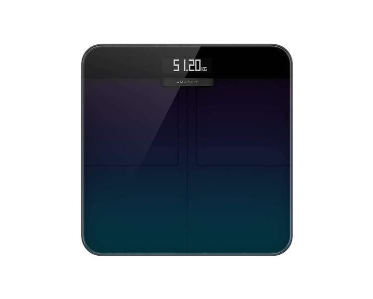 Amazfit Smart Scale Digital Personal Scale with High Accuracy up to 50g Calorie Tracking Heart Rate Detection Large LCD Display - Single