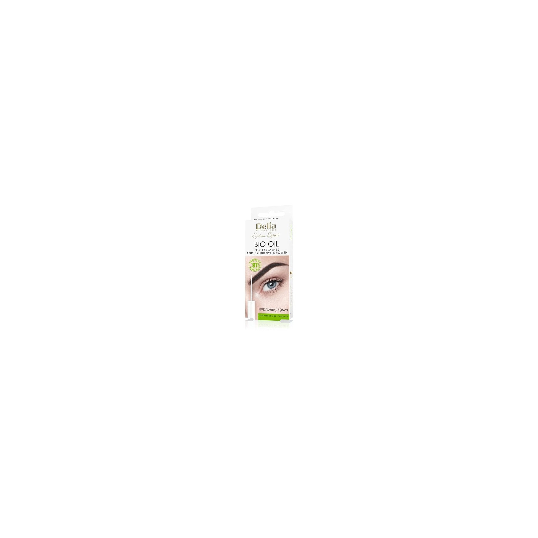 Delia Cosmetics Bio Eyebrow and Eyelash Oil Vegan Conditioner 7ml - Natural Growth Booster