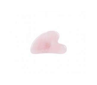 T4B ilu Rose Quartz Gua Sha Stone for Face and Neck Care - Stimulates and Tightens Skin - Comfortable with Matching Case - Gift Idea