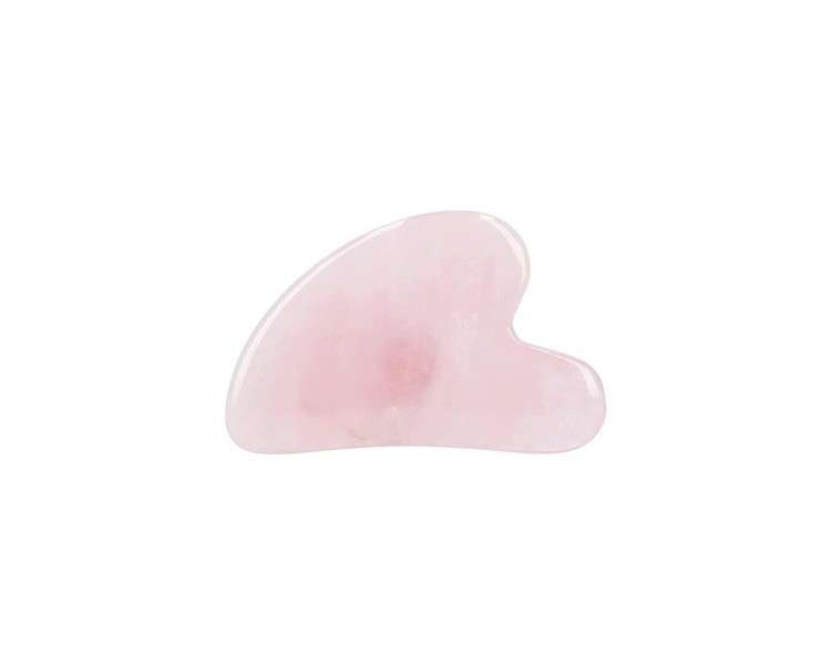 T4B ilu Rose Quartz Gua Sha Stone for Face and Neck Care - Stimulates and Tightens Skin - Comfortable with Matching Case - Gift Idea