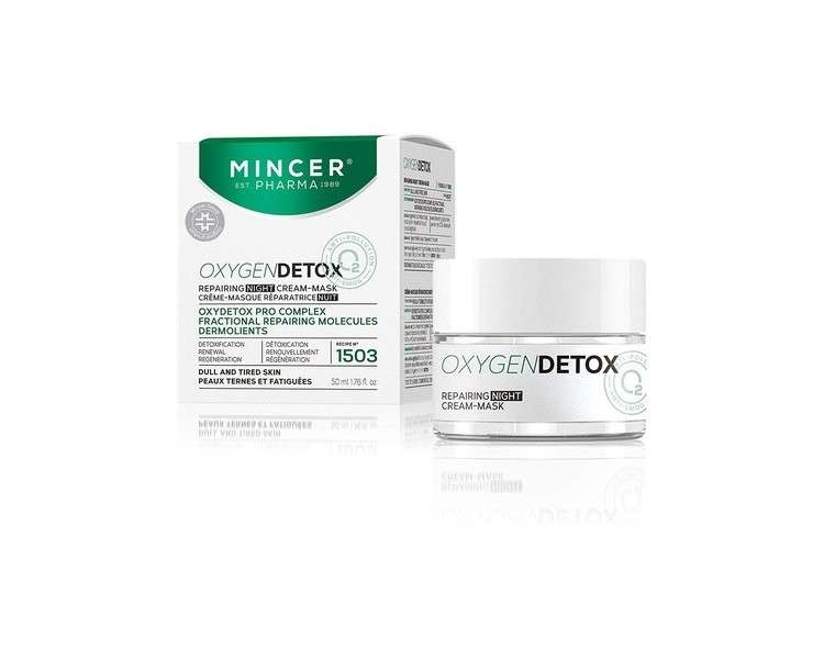 Mincer Pharmaceutique Oxygen Detox Night Cream with Anti-Wrinkle Detox Complex for Gray and Tired Skin 50ml