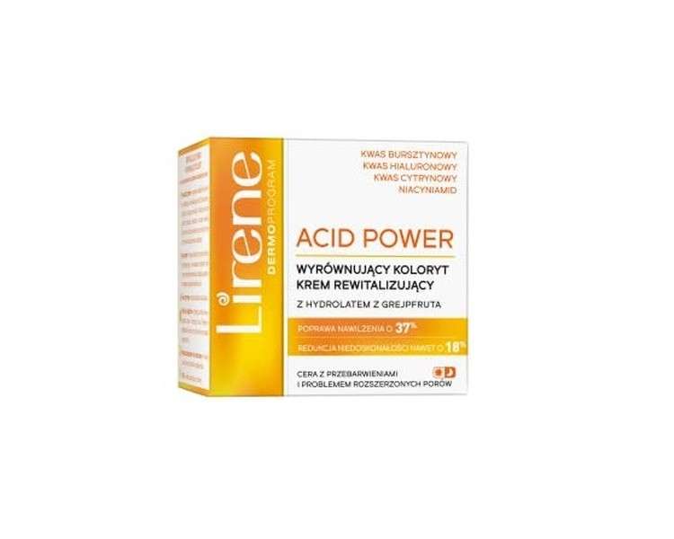 LIRENE Acid Power Cream with Hydrolat and Grapefruit Extract 50ml