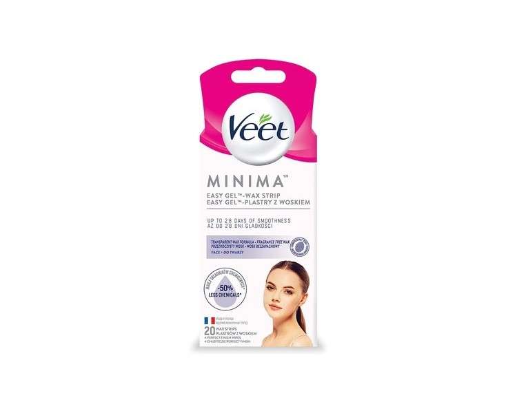 Veet Minima Easy-Gel Wax Strips for Face