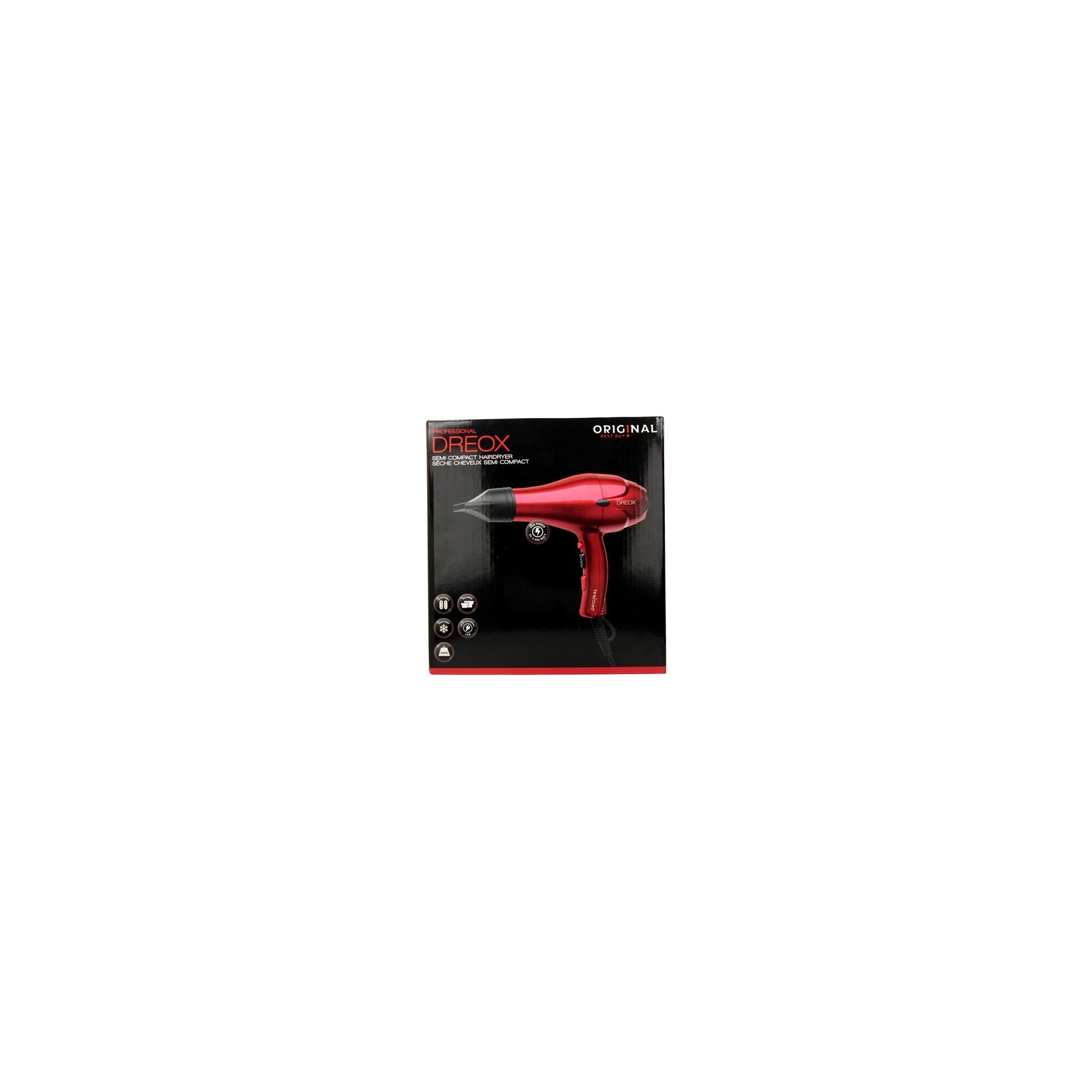 Sinelco France Original Dreox Hair Dryer 2000W Red