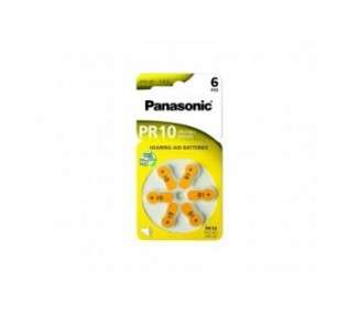 Panasonic Zinc Air Hearing Aid Batteries PR10 6 Pack