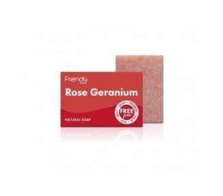 Friendly Soap Handmade Natural Rose Geranium Soap 95g