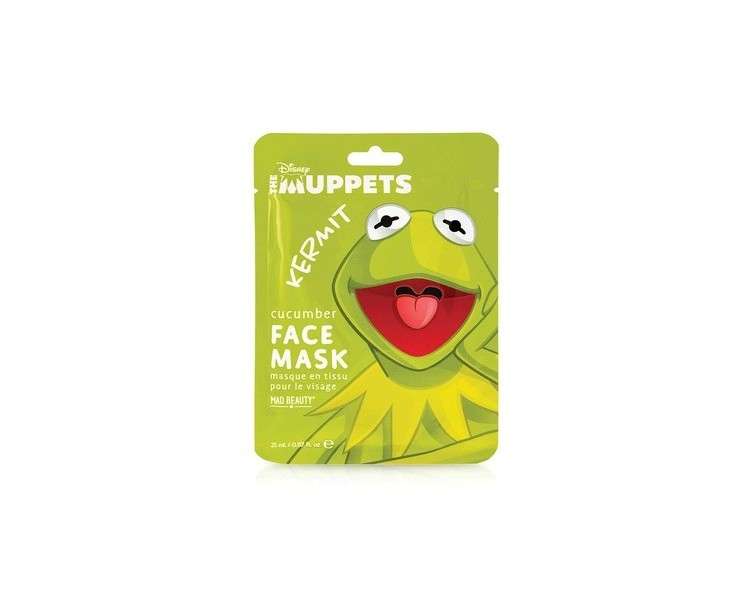 MAD Beauty Disney Muppet Kermit Face Mask with Cucumber Extract 30g