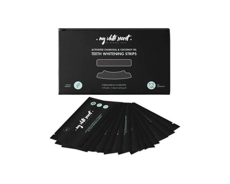 My White Secret Whitening Strips with Activated Charcoal and Coconut Oil 14 Pairs