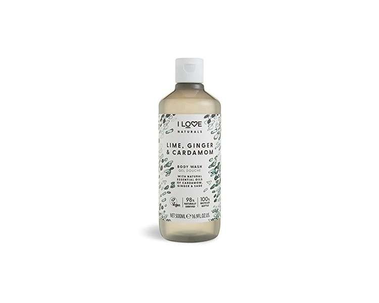 I Love Naturals Lime Ginger and Cardamon Body Wash with Essential Oils 500ml