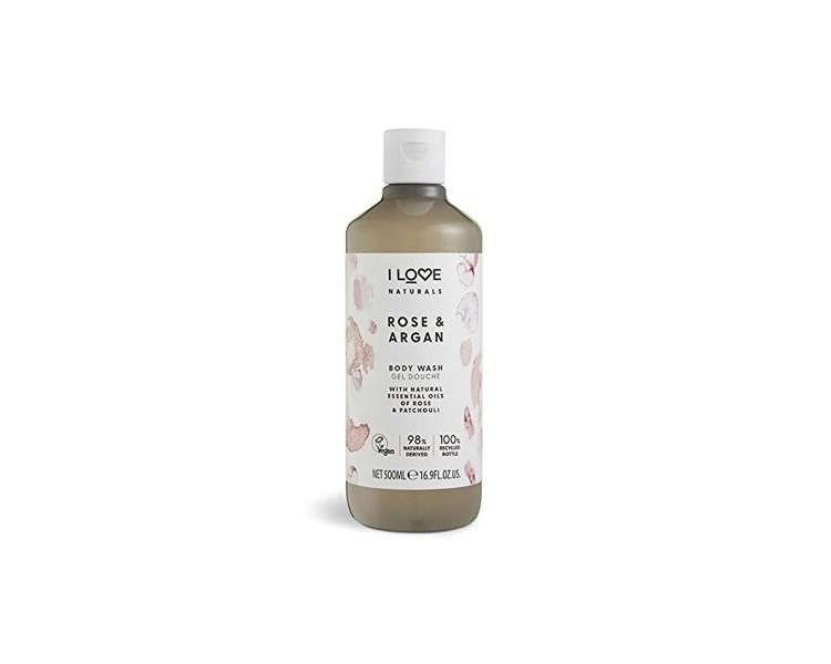 I Love Naturals Rose & Argan Body Wash with Essential Oils 500ml