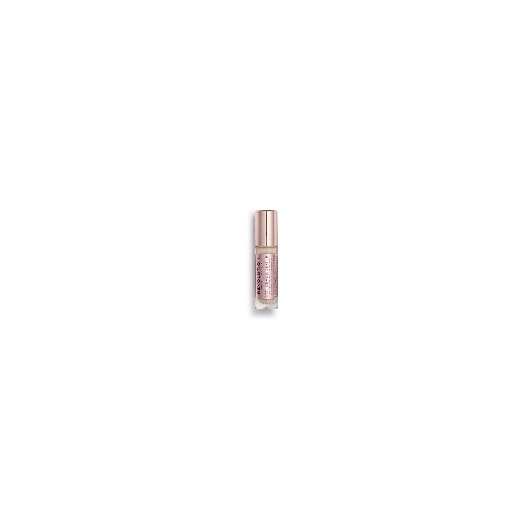 Makeup Revolution Conceal and Define Concealer Full Coverage Matte Finish C2.5 for Fair/Light Skin Tones 0.7 Fl Oz
