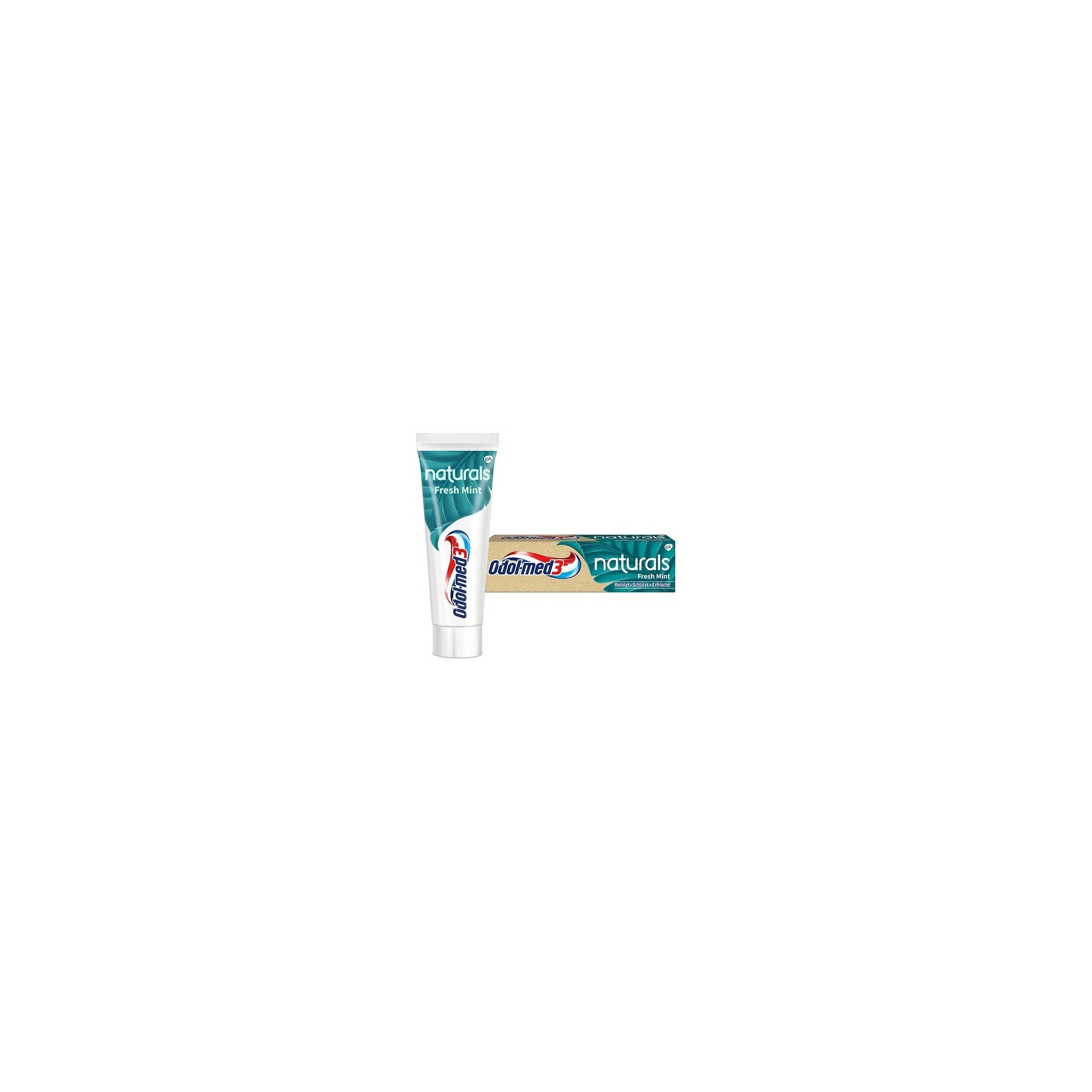 Odol-med3 Naturals Fresh Mint 3in1 Toothpaste for Strong Teeth, Healthy Gums and Fresh Breath 75ml