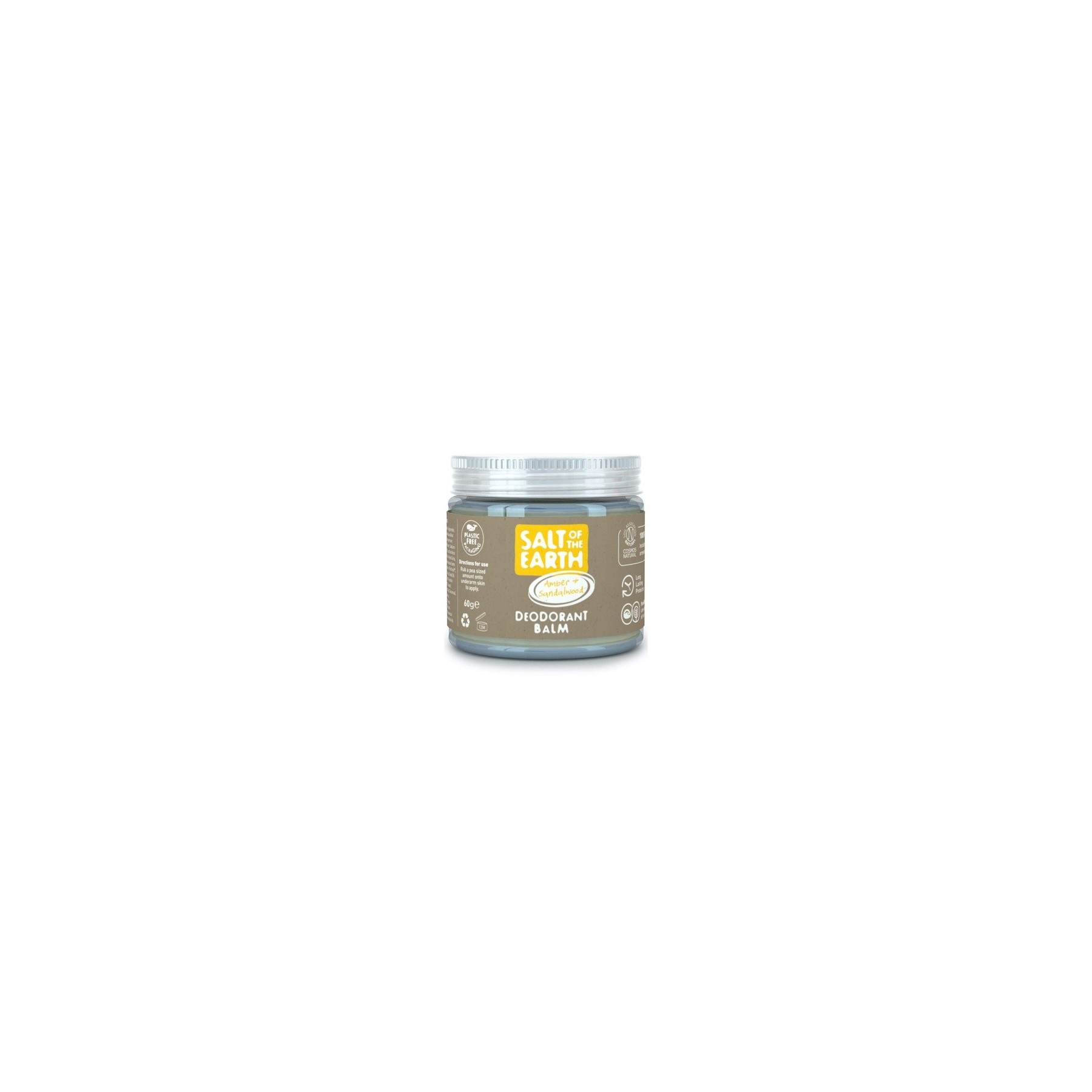 Salt of the Earth Natural Deodorant Balm Amber and Sandalwood 60g