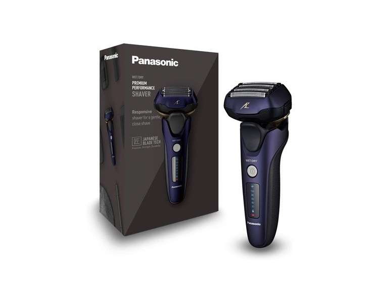 Panasonic ES-LV67-A803 Wet/Dry Shaver with 5-Blade Head and Linear Motor, Navy Blue