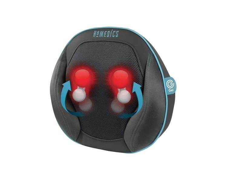 HoMedics GEL Massage Cushion with Targeted Deep Shiatsu Massage and Gel Technology for Back, Neck, Shoulders, Lower Back, Legs, Calves, with Heat Function