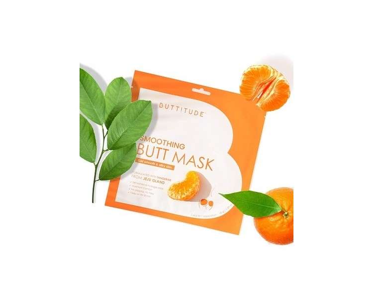 Buttitude FDA-Approved Smoothing + Brightening Butt Hydrogel Sheet Mask with Jeju Island Mandarin - Ultimate Butt Care