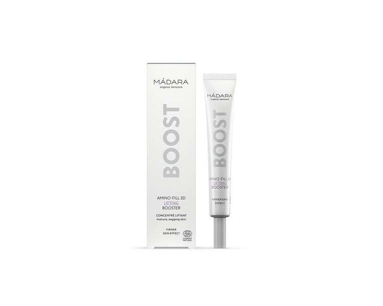 MÁDARA Organic Skincare BOOST Amino-Fill 3D Lifting Booster 25ml - Firming, Smoothing, Collagen-Boosting, Vegan, Ecocert Certified, Recyclable Packaging